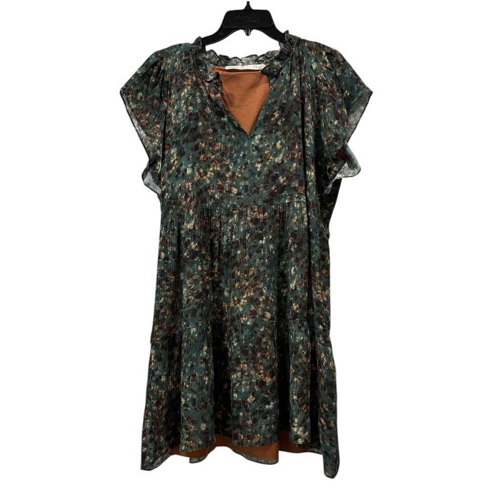 Marie Oliver Frida Dress in Sapphire Reef Print Size L Silk Blend - Picture 2 of 11